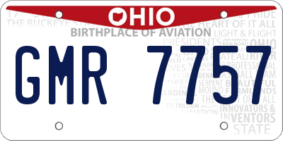 OH license plate GMR7757