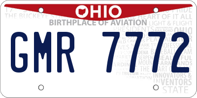 OH license plate GMR7772