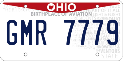 OH license plate GMR7779
