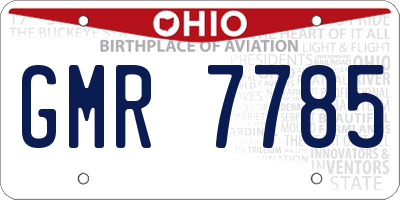OH license plate GMR7785