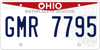 OH license plate GMR7795