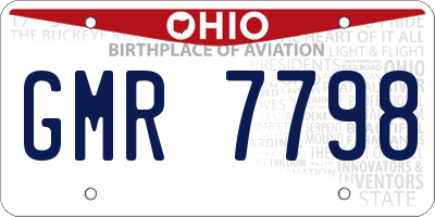OH license plate GMR7798