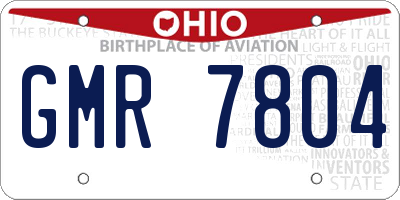 OH license plate GMR7804