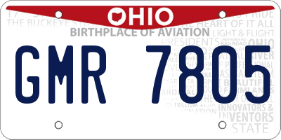 OH license plate GMR7805