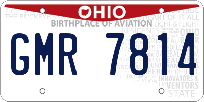 OH license plate GMR7814