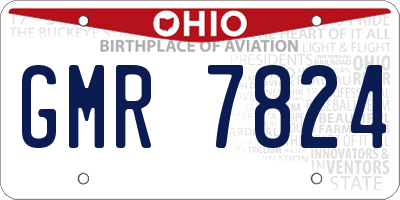 OH license plate GMR7824