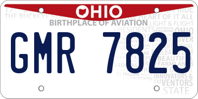 OH license plate GMR7825