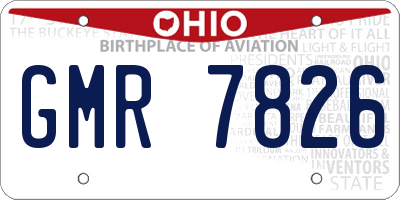 OH license plate GMR7826