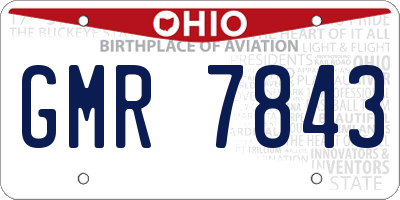 OH license plate GMR7843