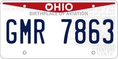 OH license plate GMR7863
