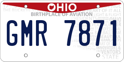 OH license plate GMR7871
