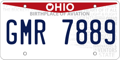 OH license plate GMR7889