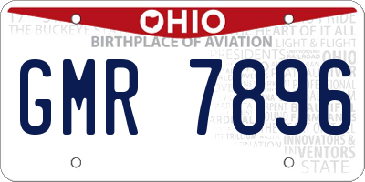 OH license plate GMR7896