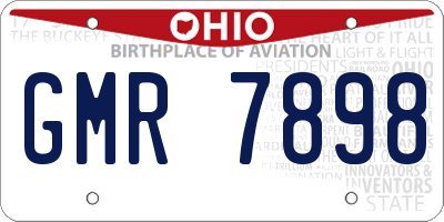 OH license plate GMR7898