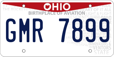OH license plate GMR7899