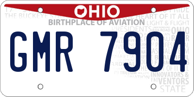 OH license plate GMR7904