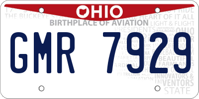 OH license plate GMR7929
