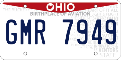 OH license plate GMR7949