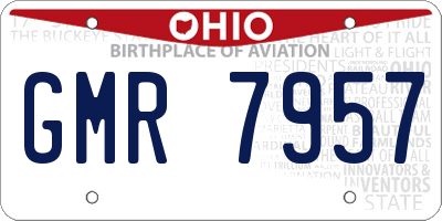 OH license plate GMR7957