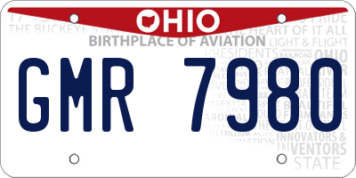 OH license plate GMR7980