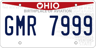 OH license plate GMR7999