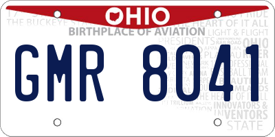 OH license plate GMR8041