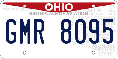 OH license plate GMR8095