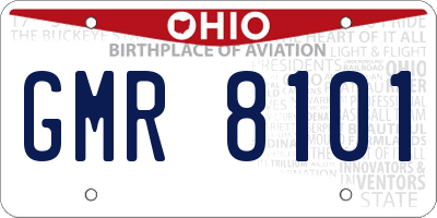 OH license plate GMR8101