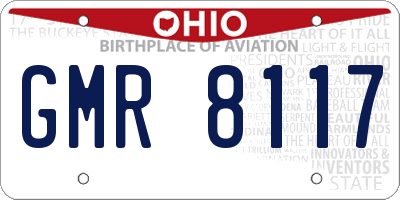 OH license plate GMR8117