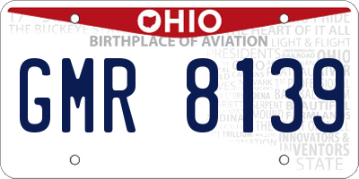 OH license plate GMR8139