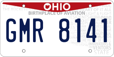 OH license plate GMR8141