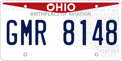 OH license plate GMR8148