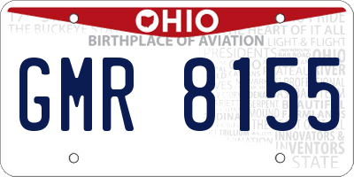 OH license plate GMR8155