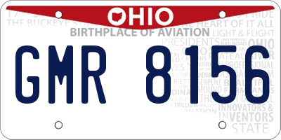 OH license plate GMR8156