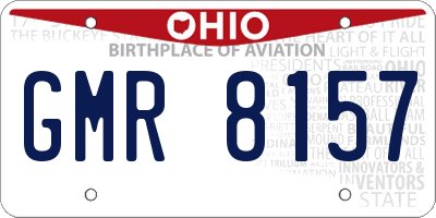 OH license plate GMR8157