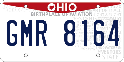 OH license plate GMR8164