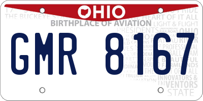 OH license plate GMR8167