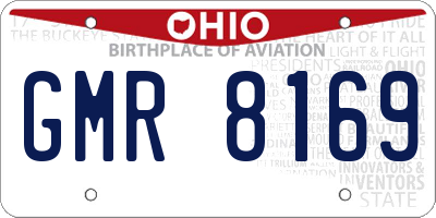 OH license plate GMR8169