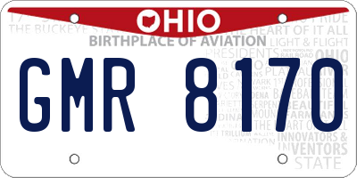 OH license plate GMR8170