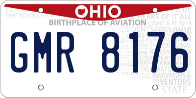 OH license plate GMR8176