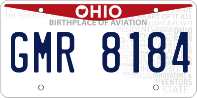 OH license plate GMR8184