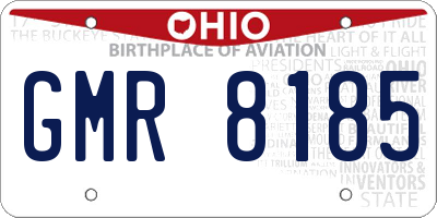 OH license plate GMR8185