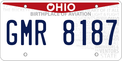 OH license plate GMR8187