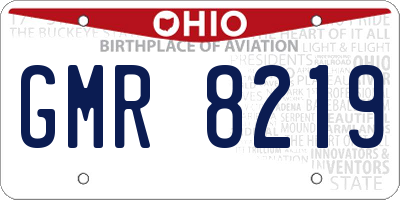 OH license plate GMR8219