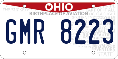 OH license plate GMR8223