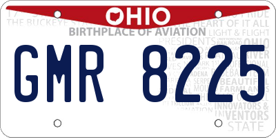OH license plate GMR8225