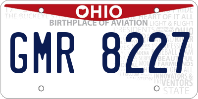 OH license plate GMR8227