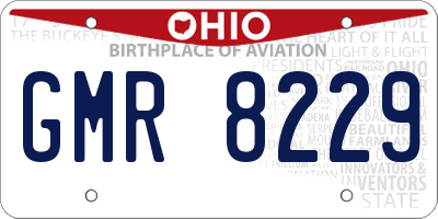 OH license plate GMR8229