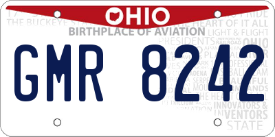 OH license plate GMR8242