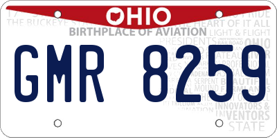 OH license plate GMR8259
